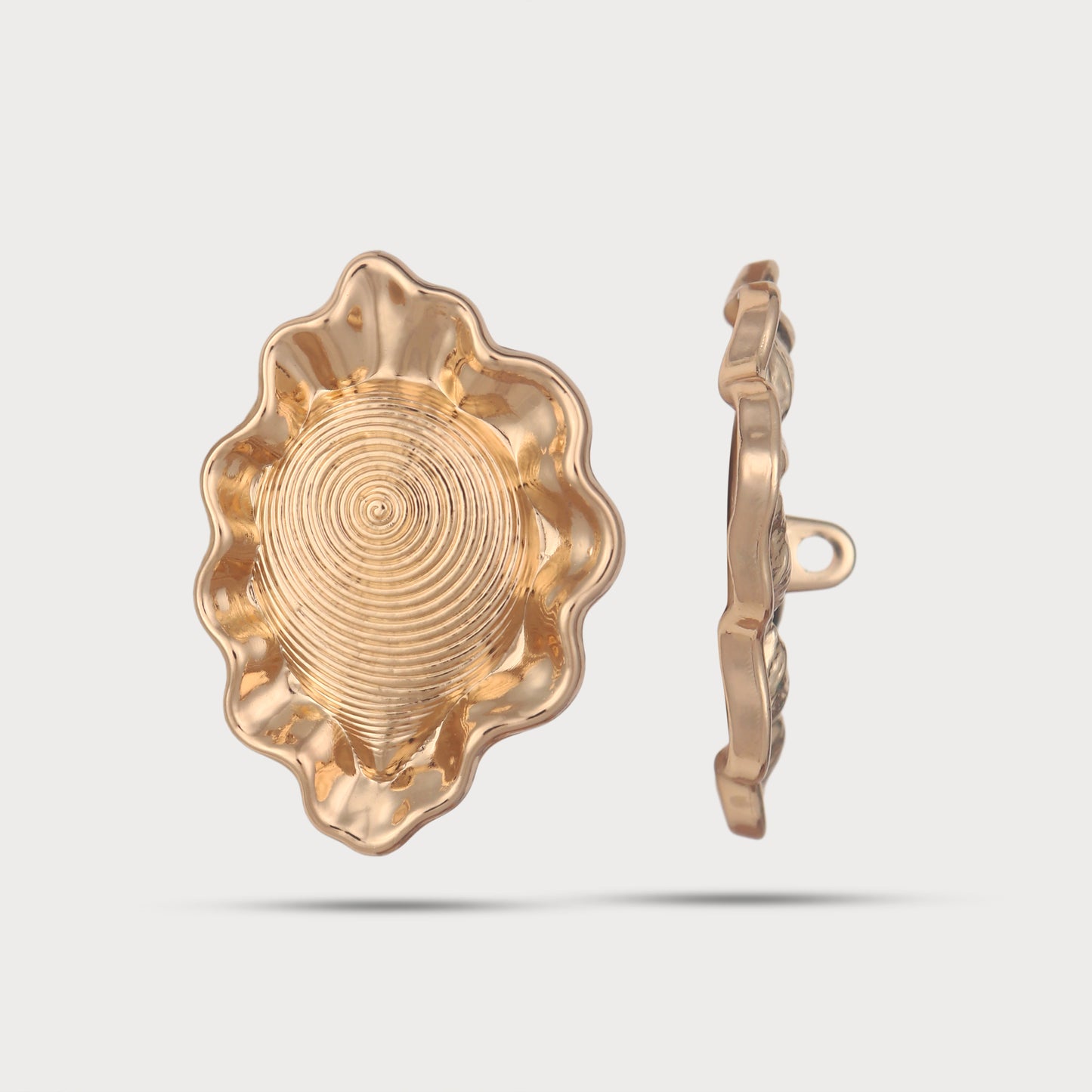 Sculpted Artisan Designer Metal Button
