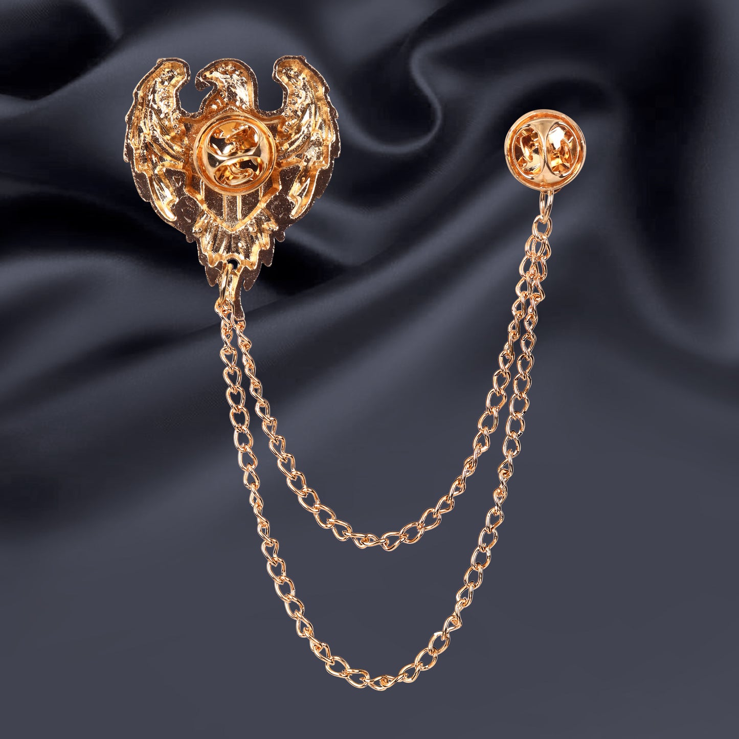 Regal Look Men’s Brooch with Chain