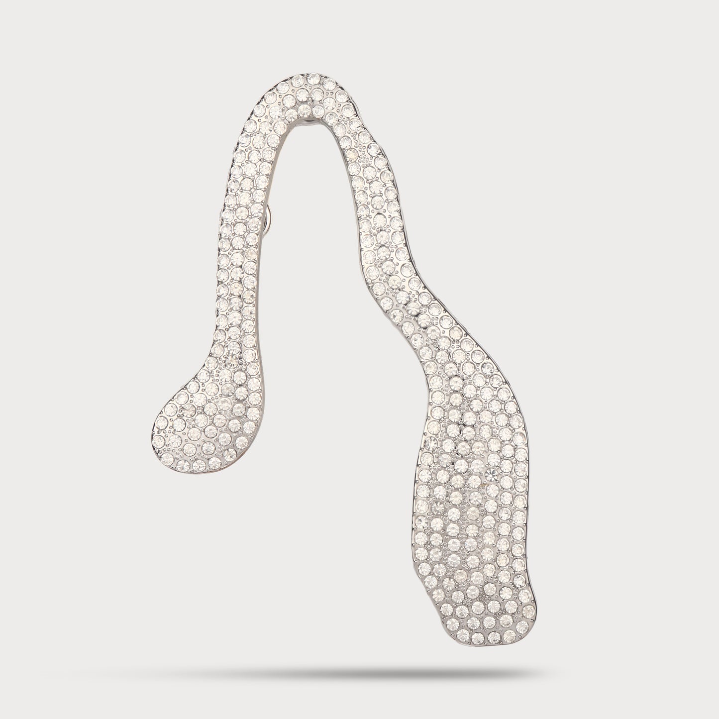 Stone Studded Silver Metal Buckle