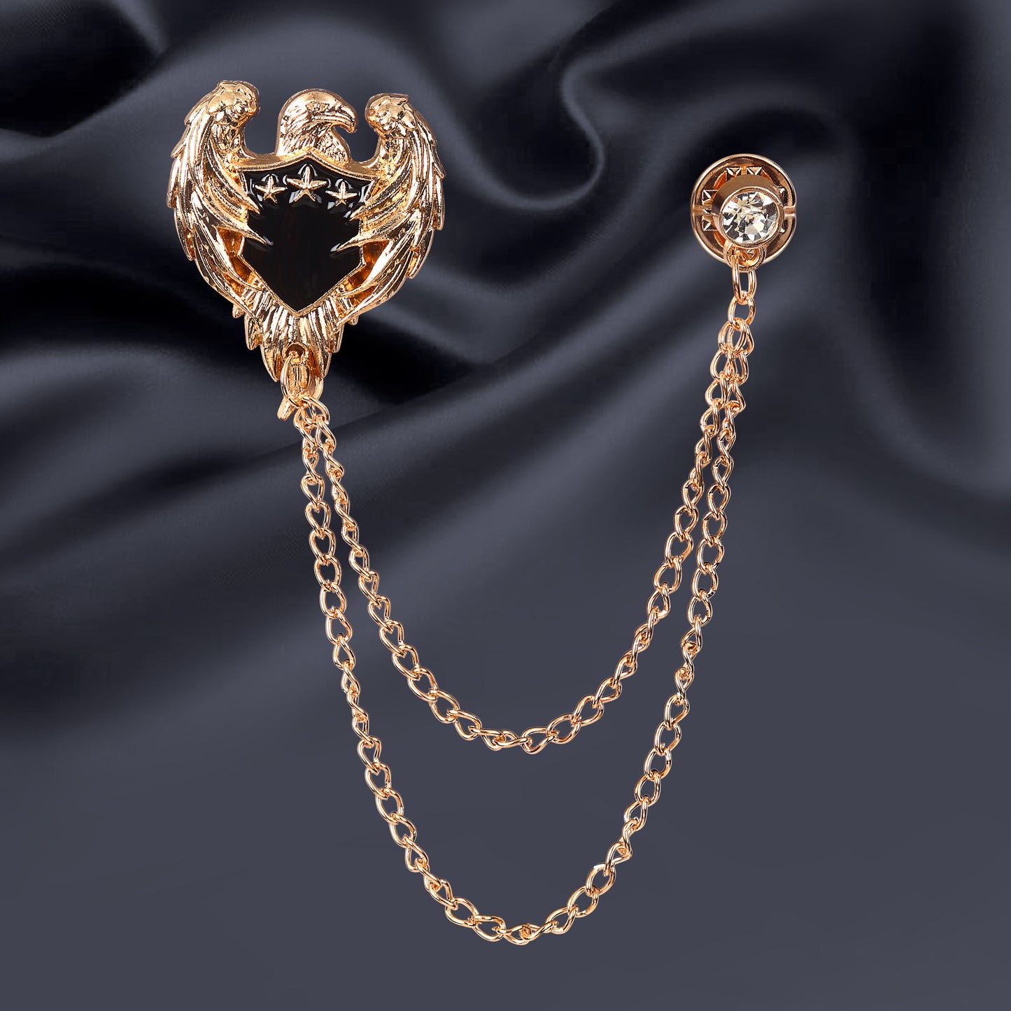 Regal Look Men’s Brooch with Chain