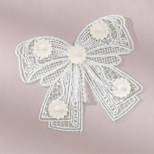 Embroidered Designer Bow Patch