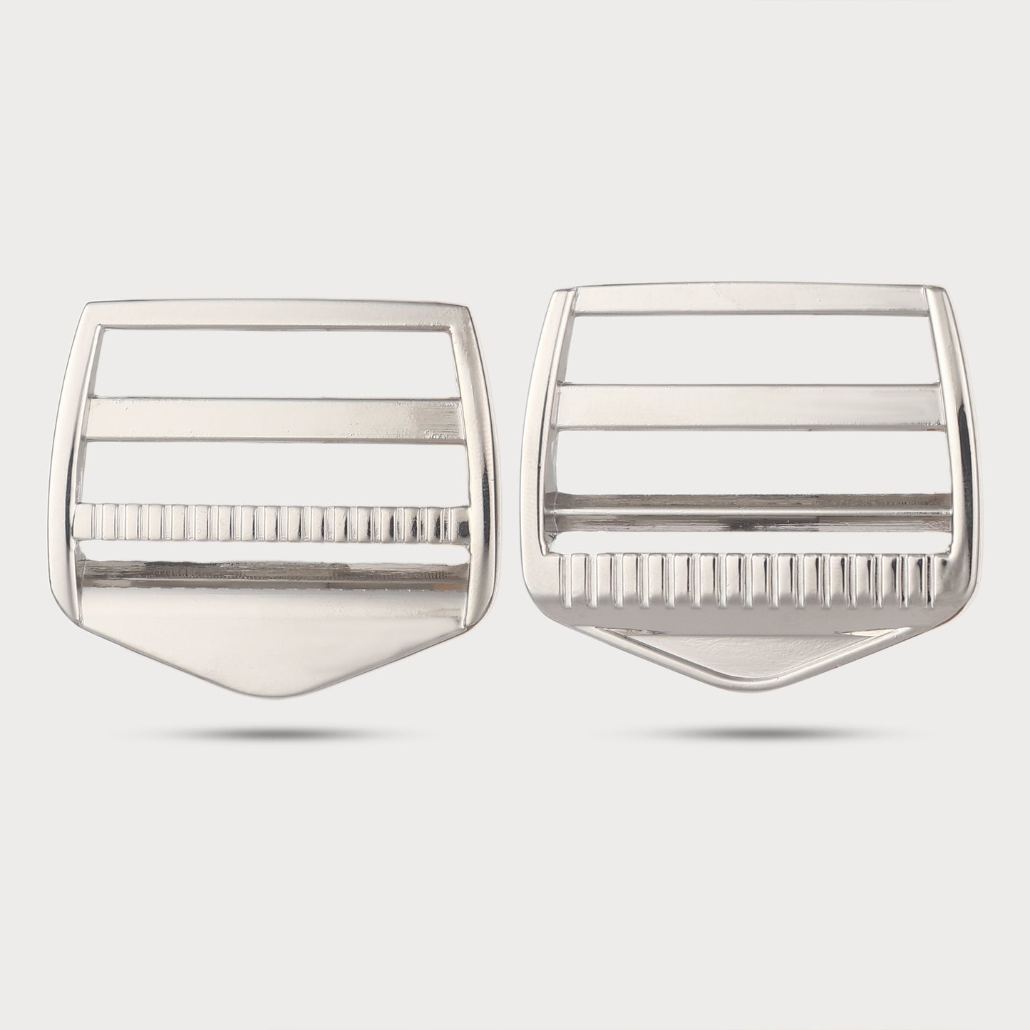 Modern Edge Silver Buckle