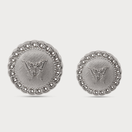 Silver Trimmed Style Buttons