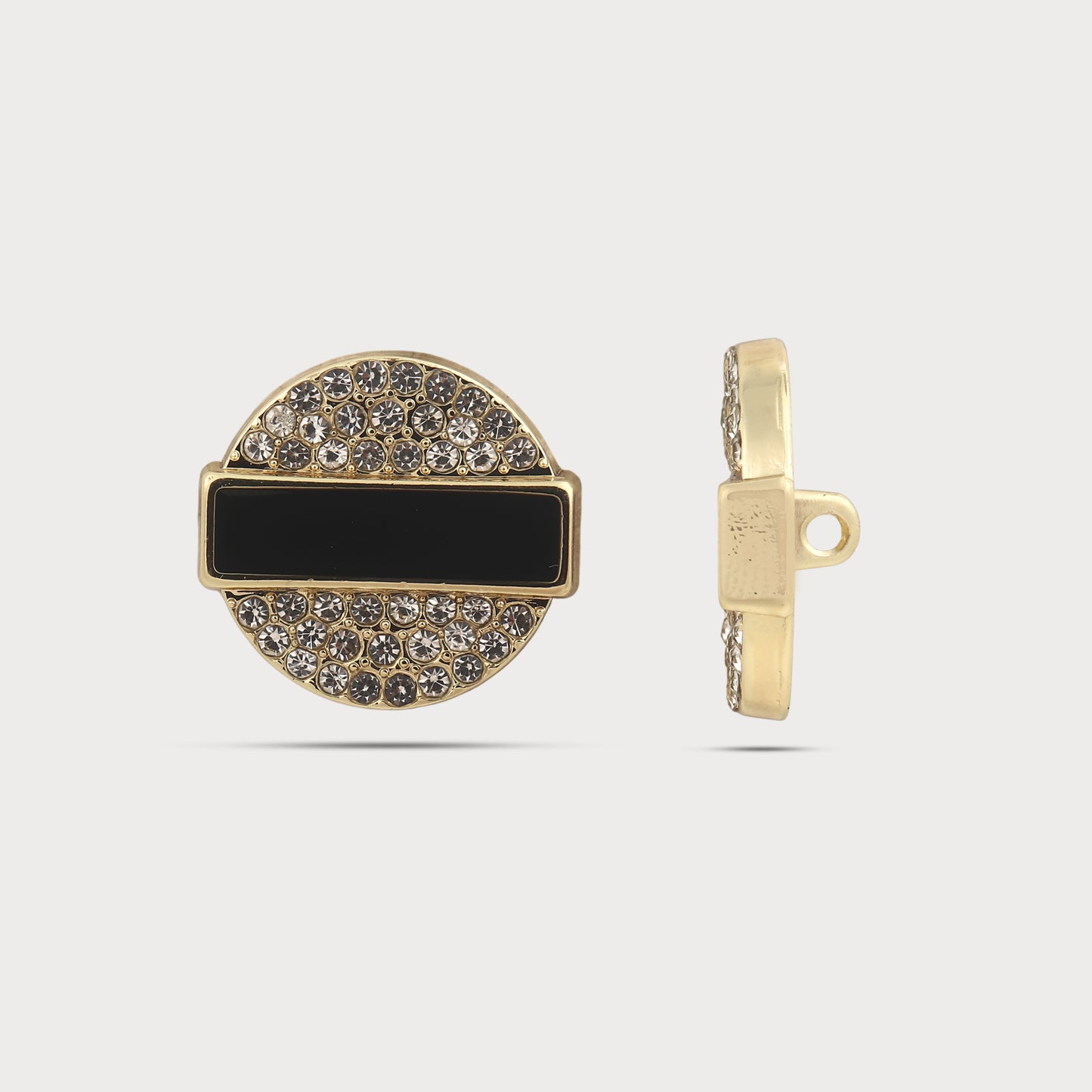 Premium Stone Engraved Golden Metal Button