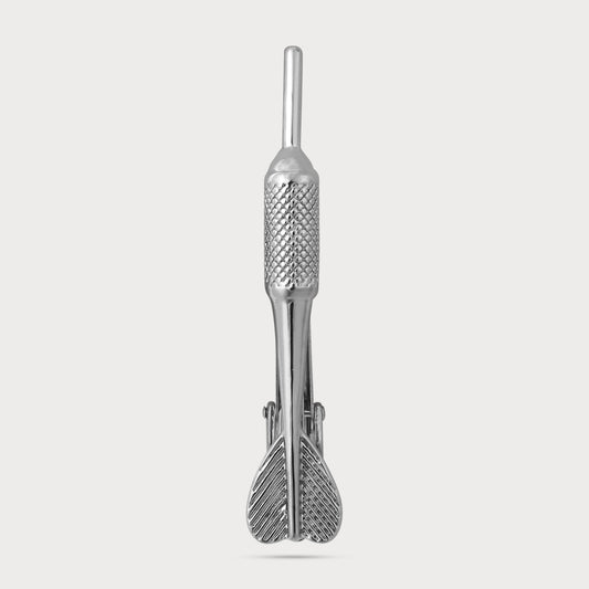 Luxury Occasion Wear Shiny Silver Tie Bar