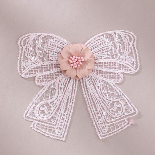 Embroidered Designer Bow Patch