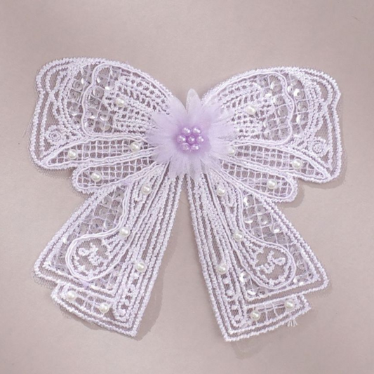 Embroidered Designer Bow Patch