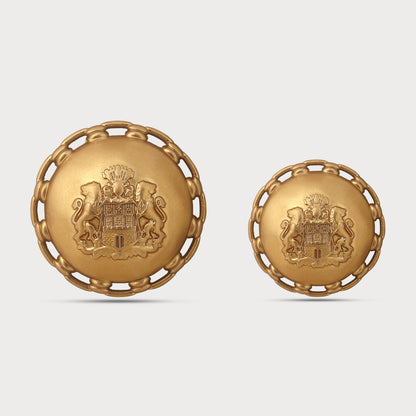 Gold-Finish Metal Buttons