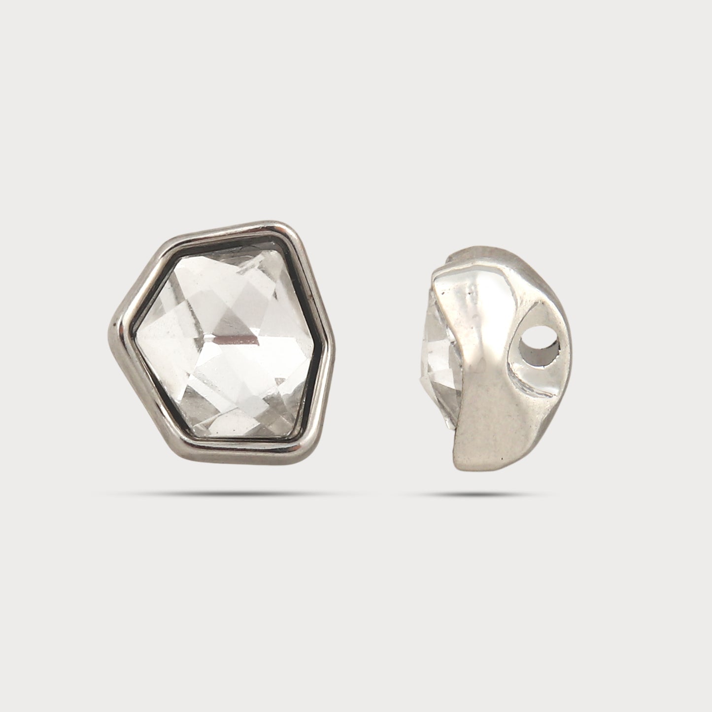 Silver Stone Designer Button
