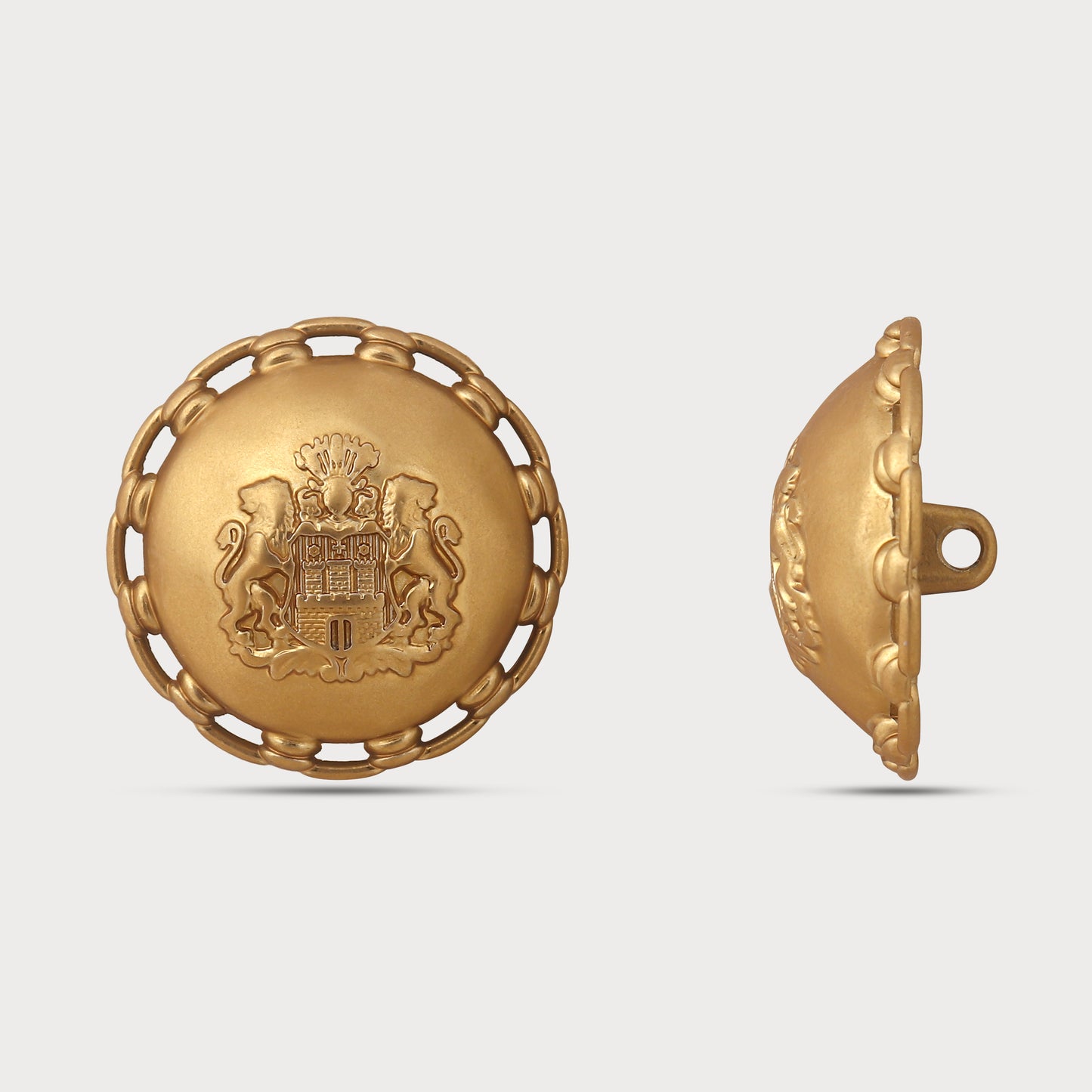 Gold-Finish Metal Buttons