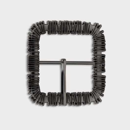 Designer Cut-Out Black Metal Buckle