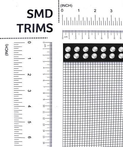 Black Rivets Lace Trim (Pack of 5 Meters)