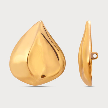 High-Fashion Oversize Designer Golden Button