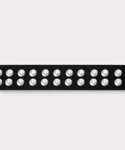 Black Rivets Lace Trim (Pack of 5 Meters)