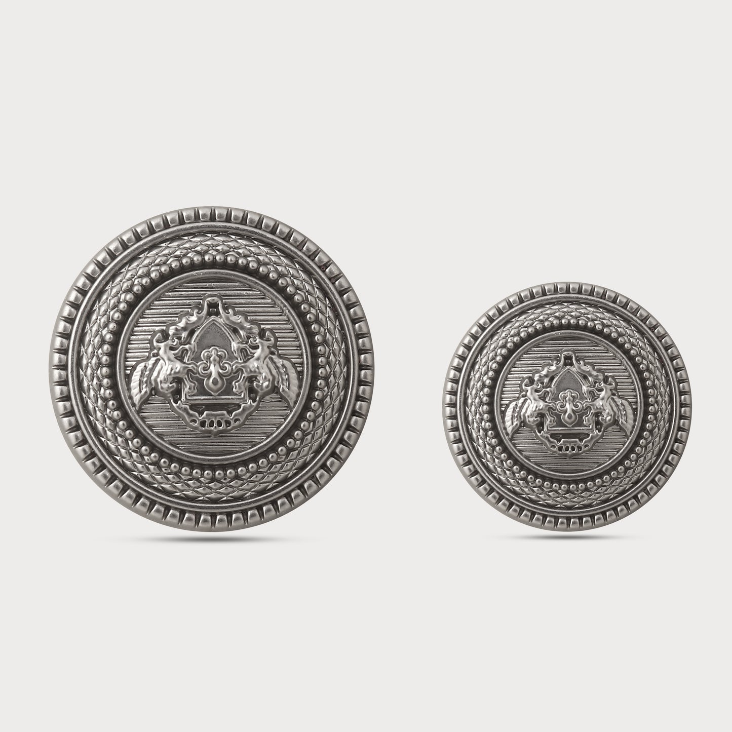 Supreme Silver Metal Button