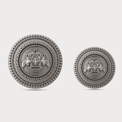 Supreme Silver Metal Button