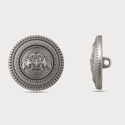 Supreme Silver Metal Button