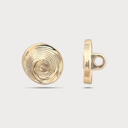 Spiral Swirl Metal Button