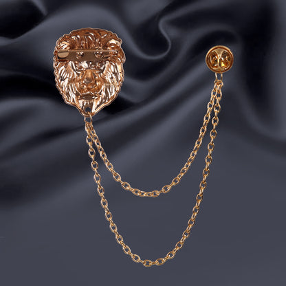 Bold Lion Brooch for Bandhgala and Indo-Western Wear