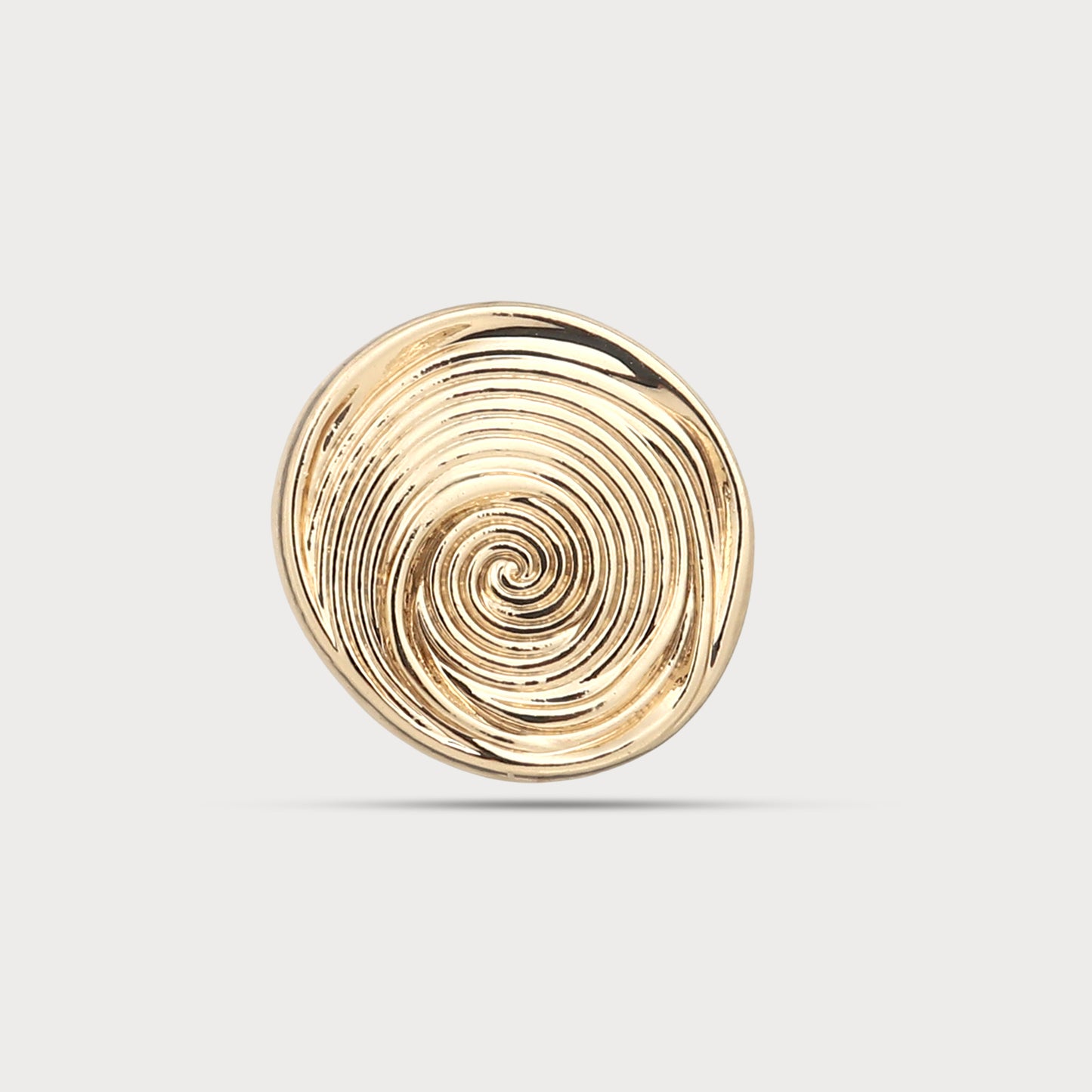 Spiral Swirl Metal Button