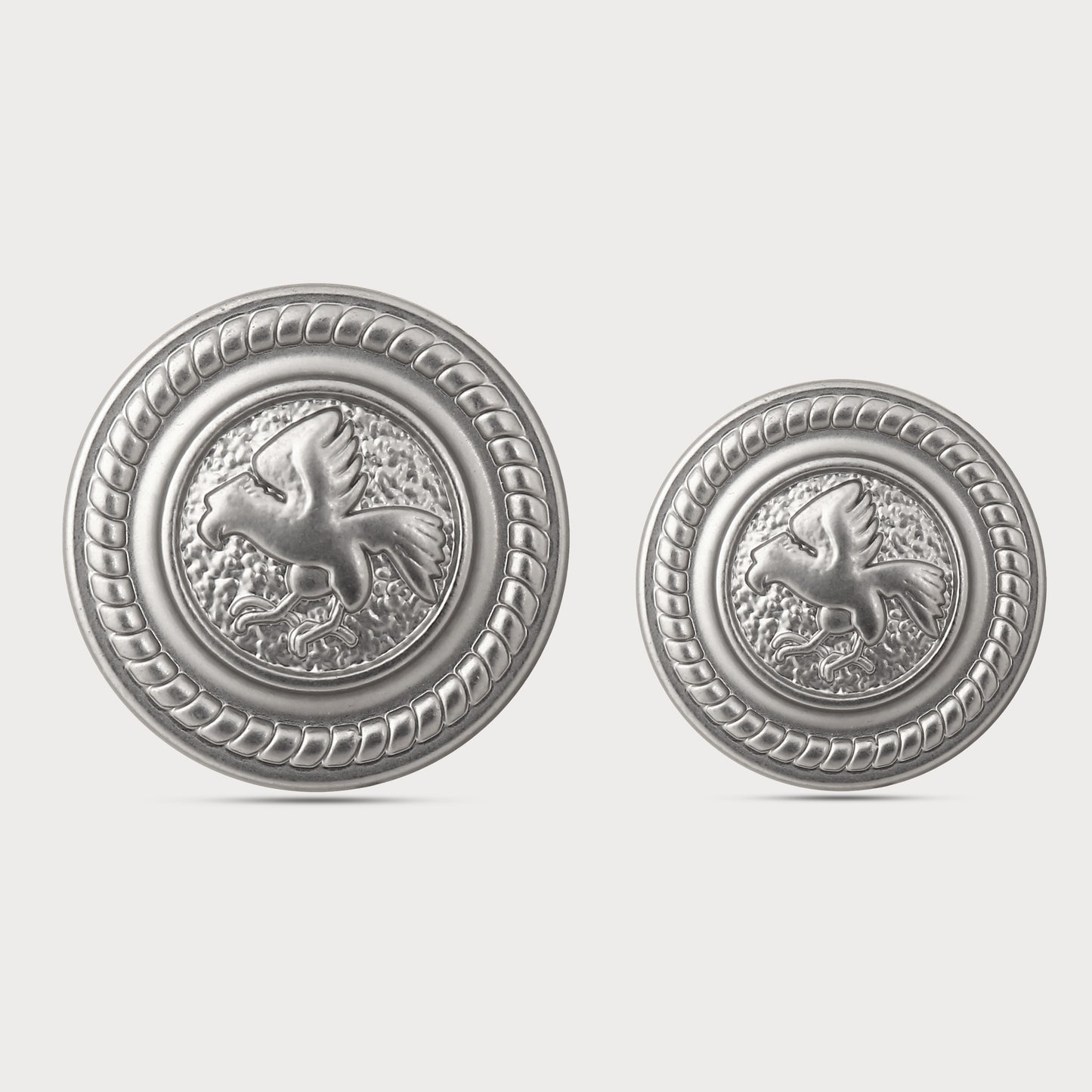 Luxe Silver Polished Buttons