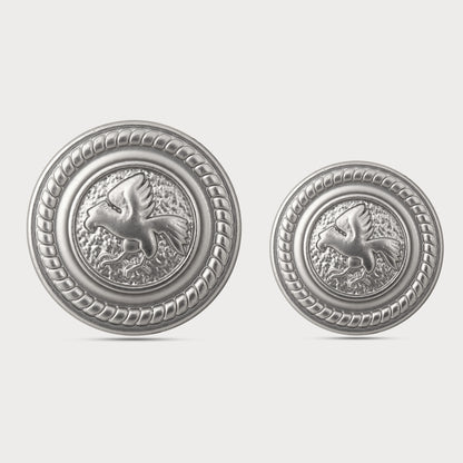 Luxe Silver Polished Buttons