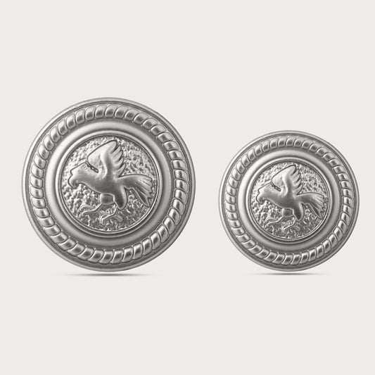 Luxe Silver Polished Buttons