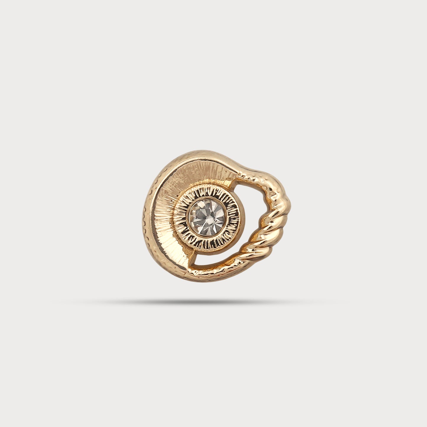 Engraved Stone Metal Button