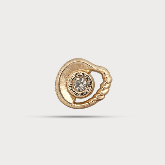 Engraved Stone Metal Button