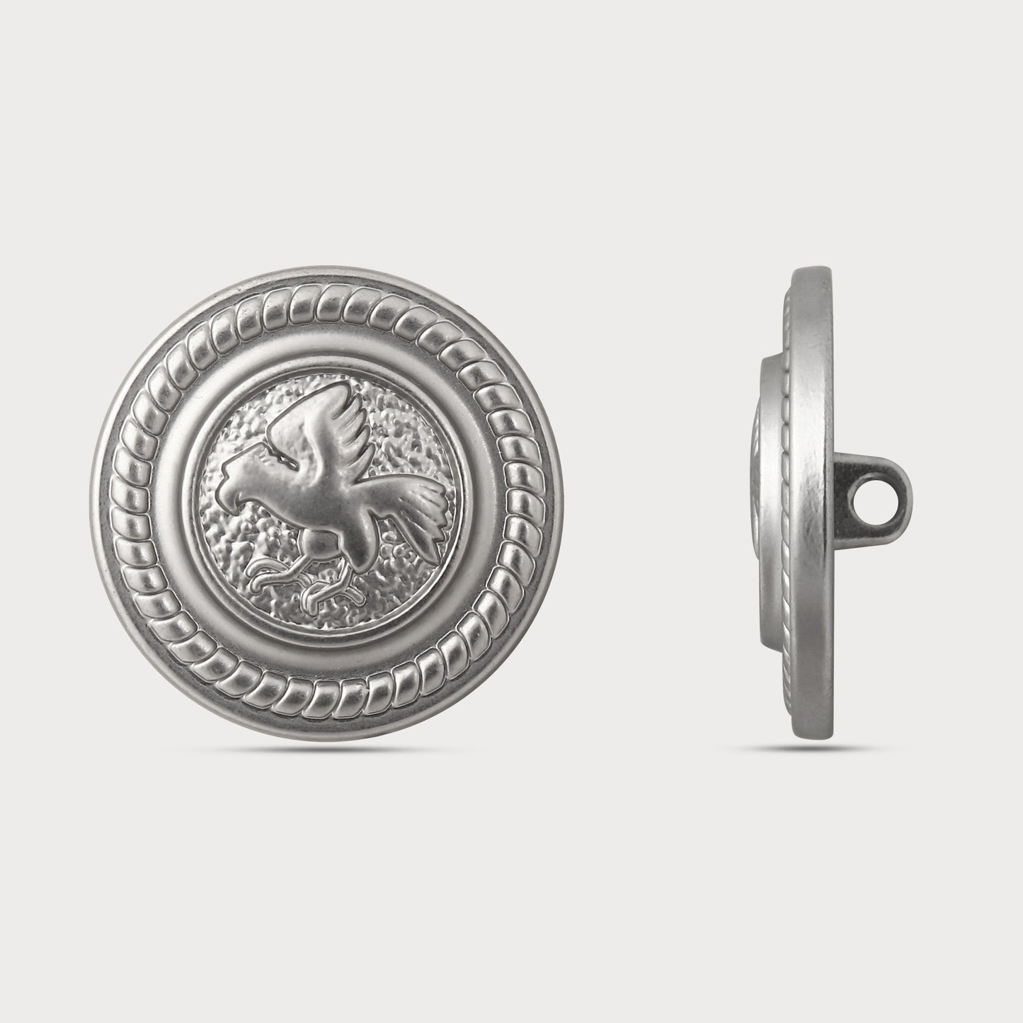 Luxe Silver Polished Buttons