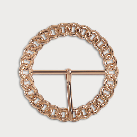 Statement Piece Round Golden Buckle
