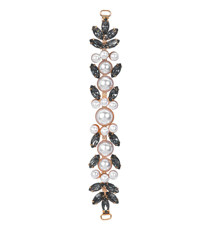 Color Rhinestone Pearl Covered Metal Buckle