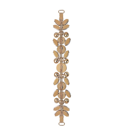 Color Rhinestone Pearl Covered Metal Buckle