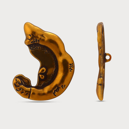 Antique Brass Buttons with Textured Designer Craft