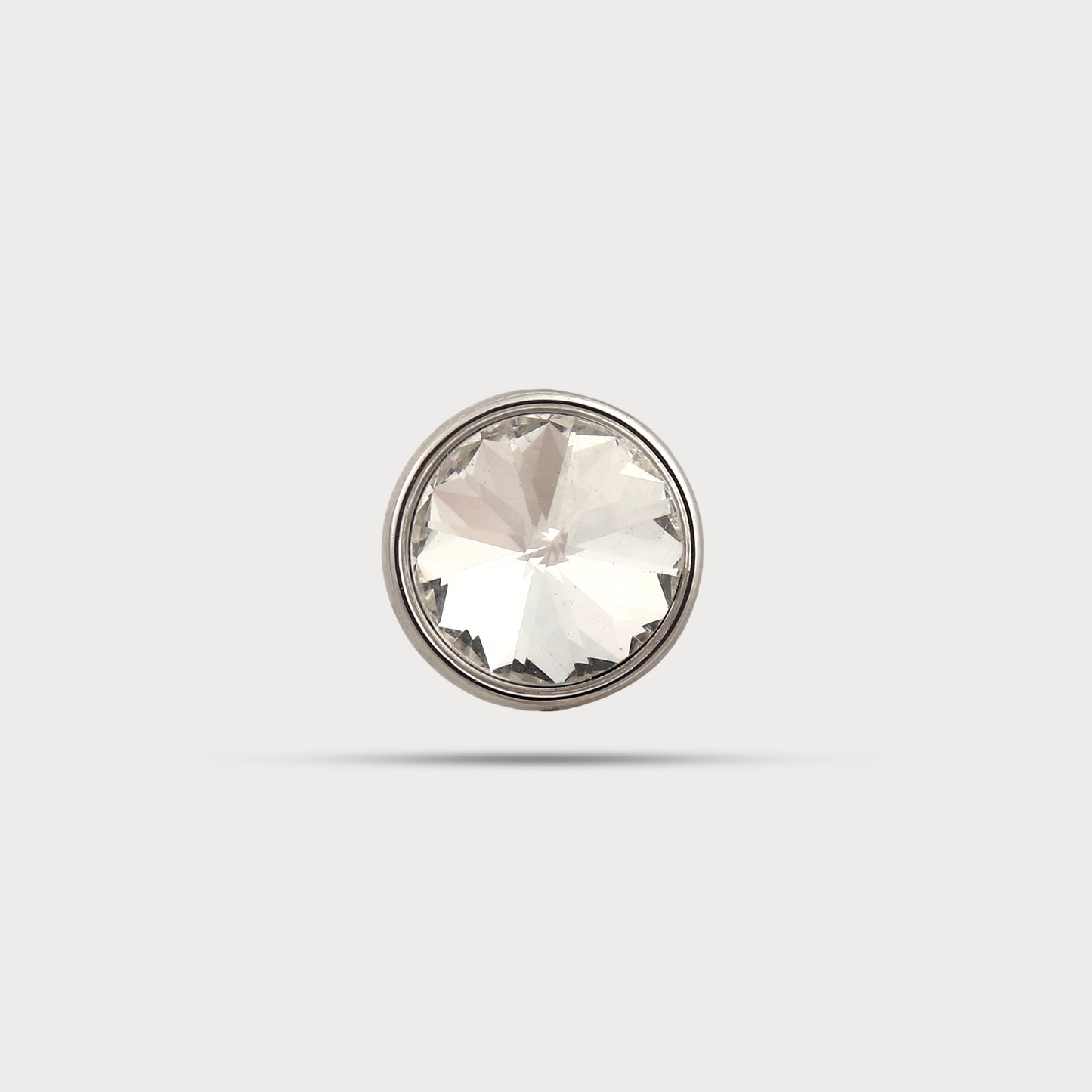 Crystal Center Metal Button