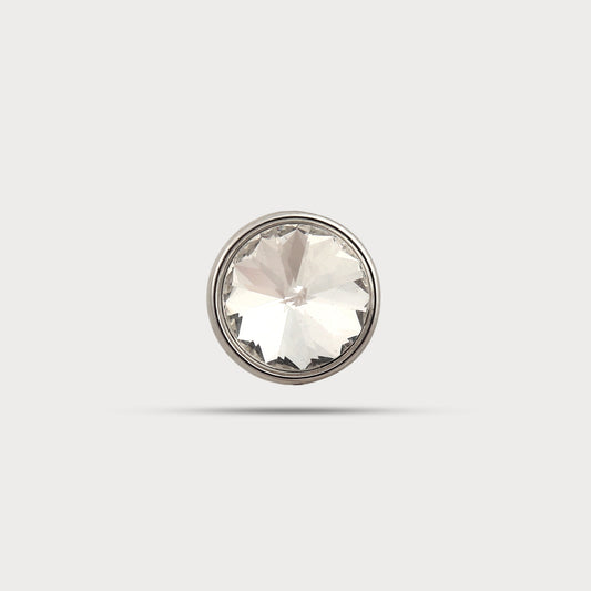 Crystal Center Metal Button