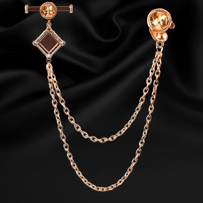 Modern Chain Brooch for Suits and Indo-Western Attire