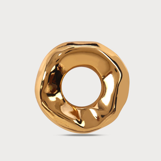 Distinctive Shape Golden Metal Button