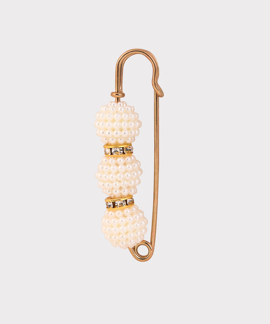 Golden Pearl Designer Lapel Pin (Pack Of 1 Pc)