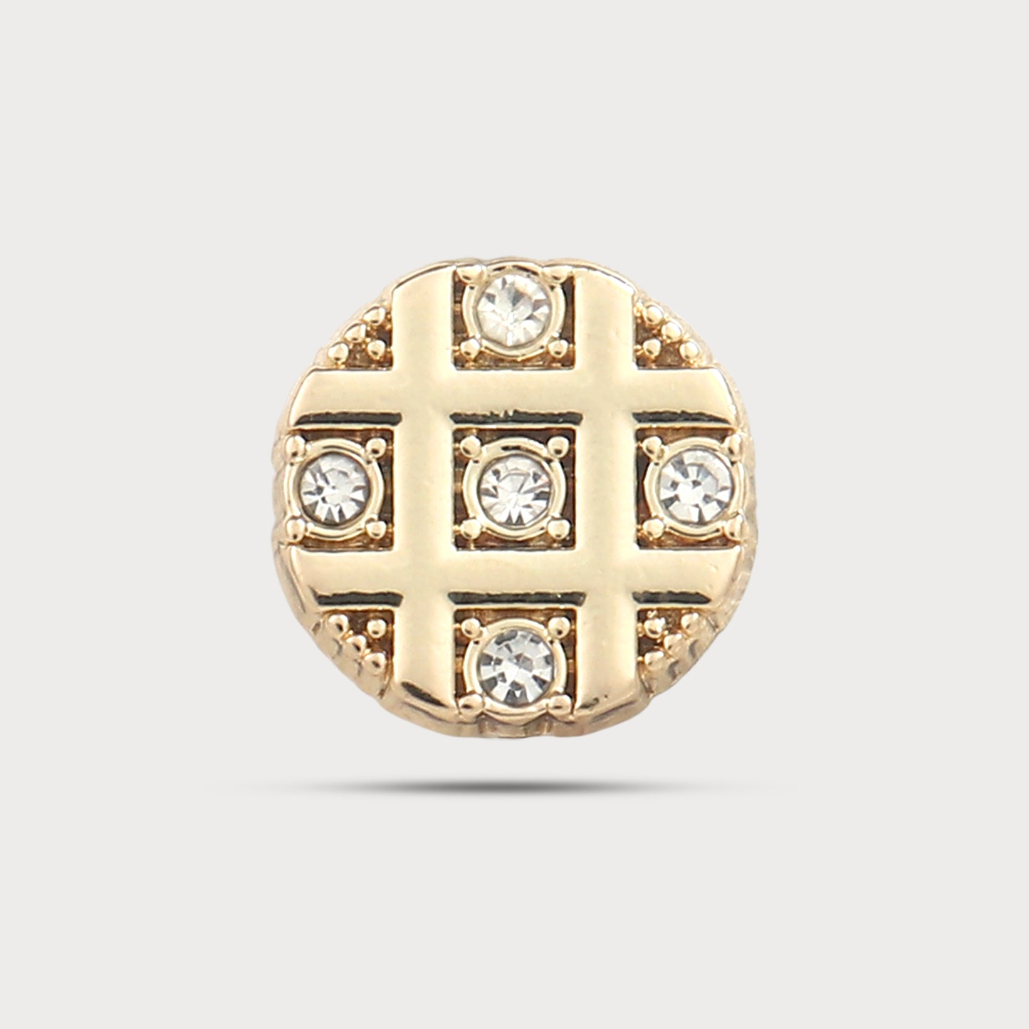 Geometric Stone Designer Metal Button
