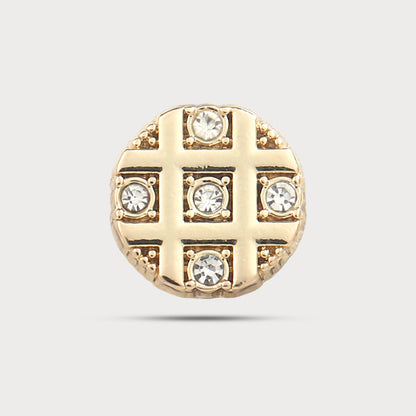 Geometric Stone Designer Metal Button