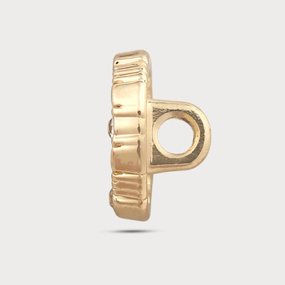 Geometric Stone Designer Metal Button