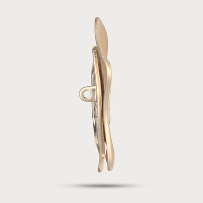 Luxury Sculpted Gold Metal Button