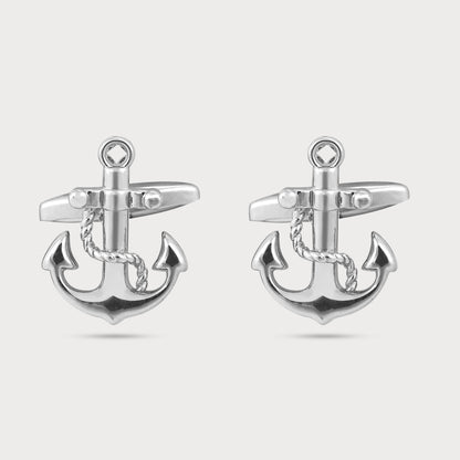 Bold Statement Design Silver Cufflinks