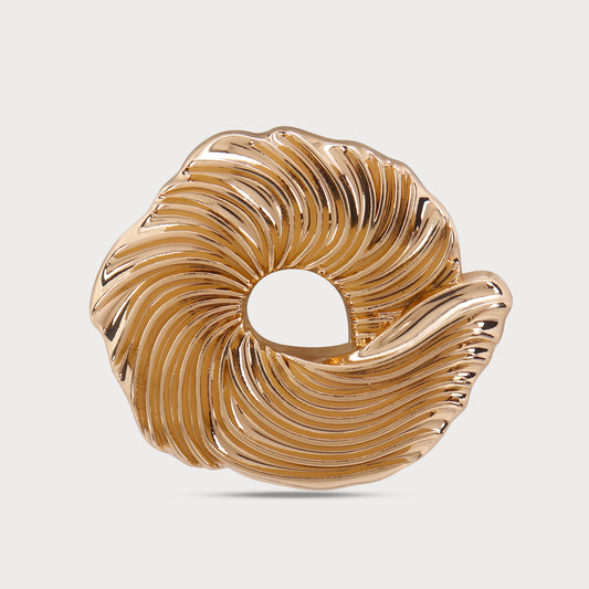 Artistic Large Size Golden Metal Button
