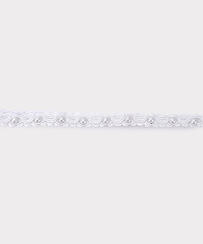 White Designer Pearl Lace for Garment (Pack of 5 Meters)