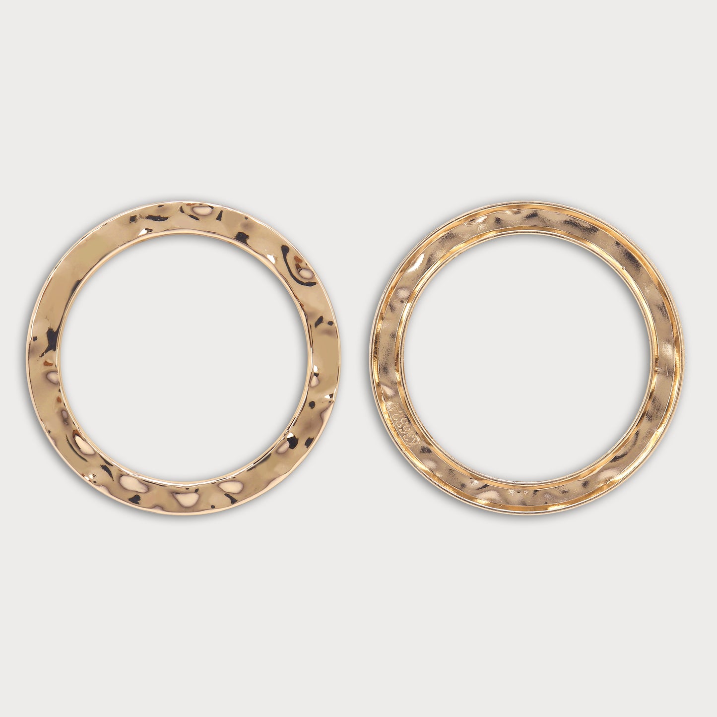 Textured Golden Polished Ring Buckle