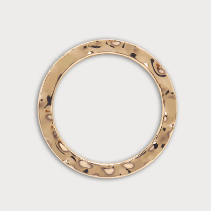 Textured Golden Polished Ring Buckle