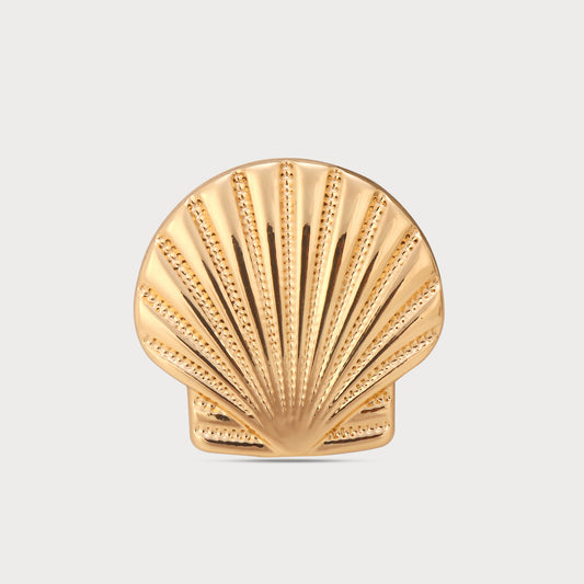 Oversize Gold Shell Shape Buttons