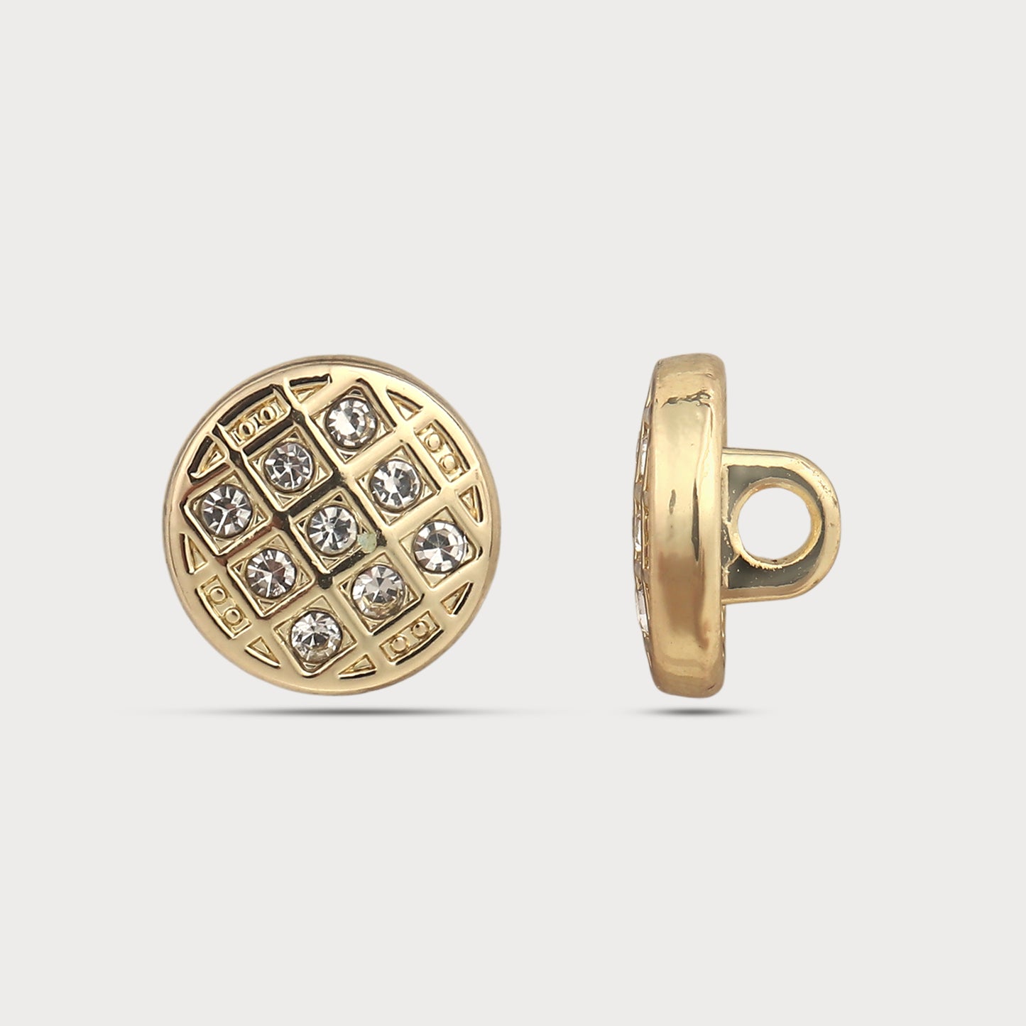 Luxury Statement Stone Metal Button